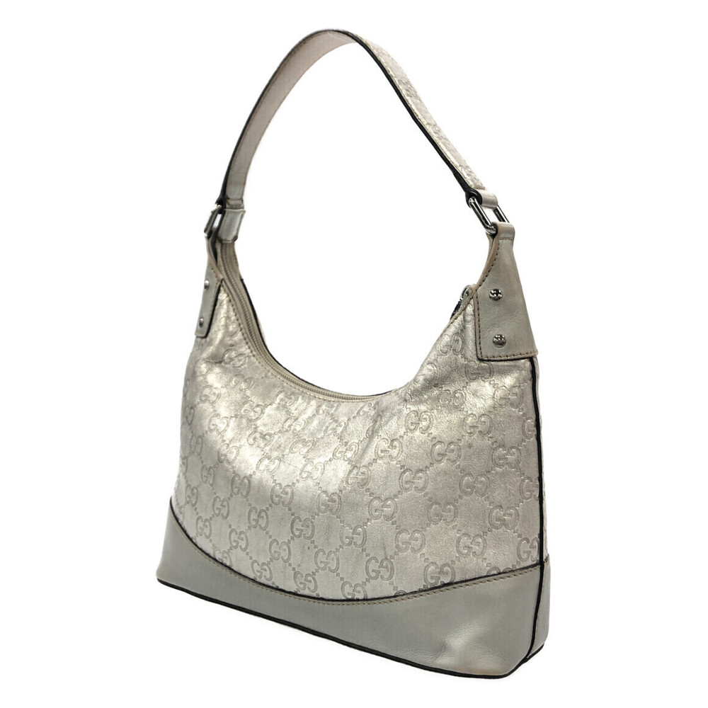 Gucci Silver ssima Leather Bag Hobo